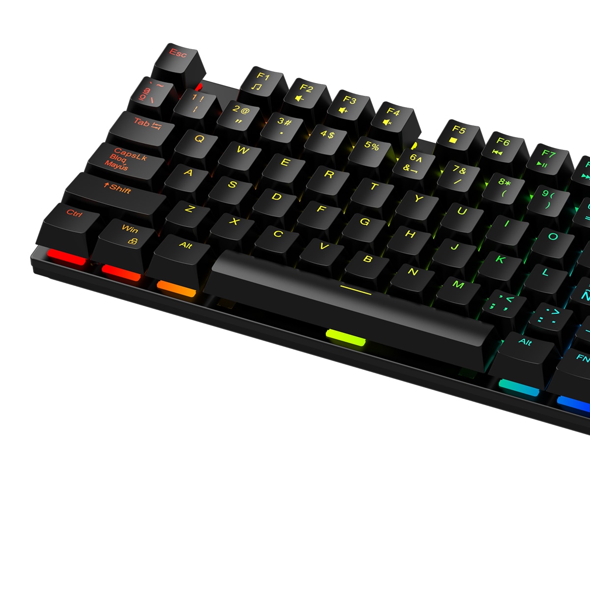 Teclado Movil Logix MK87 Gamer Compacto Ghost Buster RGB